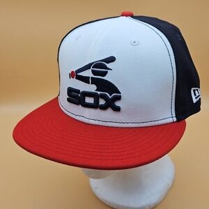 Chicago White Sox Hat Cap New Era Fitted Size 7 1/4 Cooperstown Retro 59Fifty